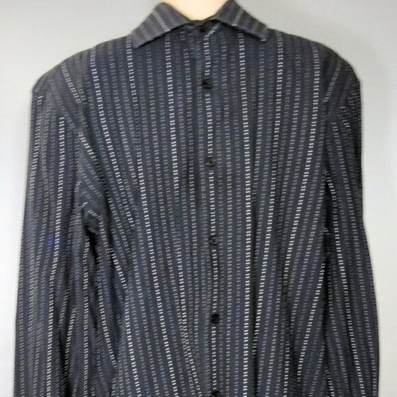 Pronto Uomo Back w/ Dot Lines Dress Shirt Size Large - Picture 1 of 5